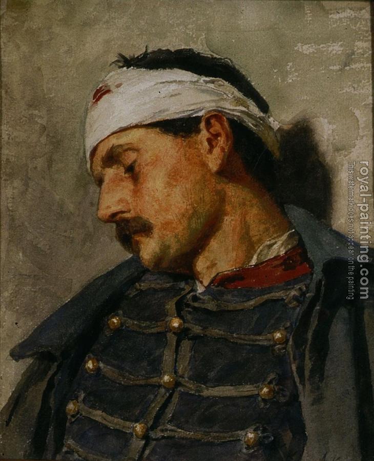 Albert Anker : Wounded soldier